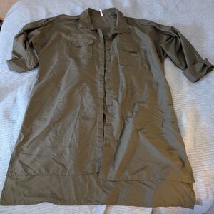 Truth NYC Khaki Shirt Dress